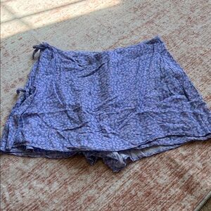 Zara Purple Patterned Skort with Side Ties